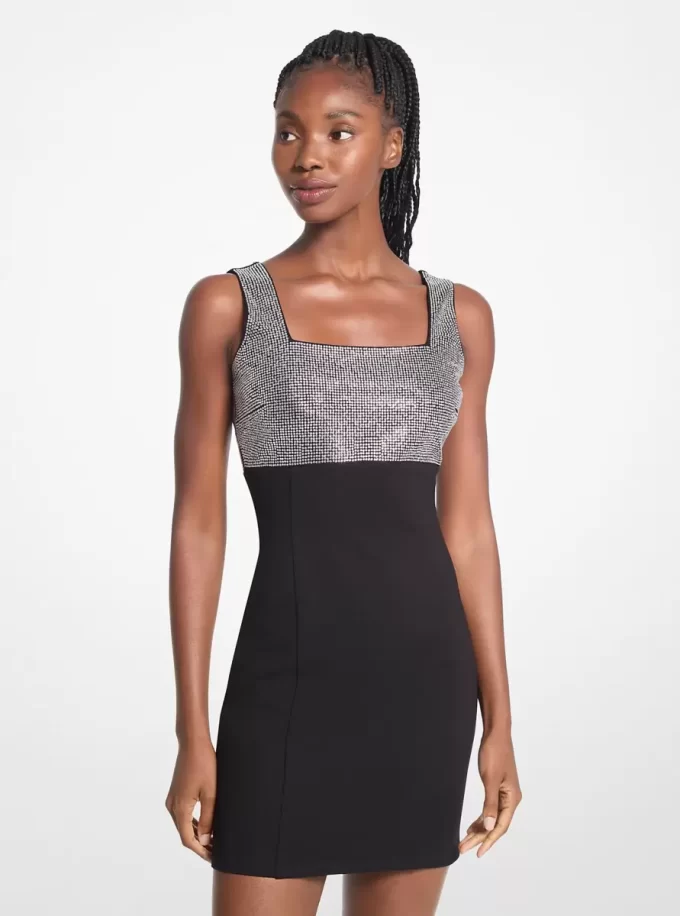 Embellished Stretch Viscose Mini Dress Embellished Stretch Viscose Mini Dress
