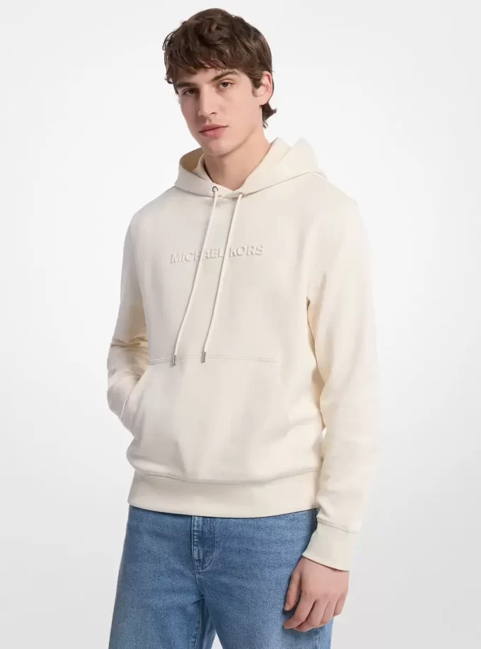Embossed Logo Cotton Blend Hoodie Embossed Logo Cotton Blend Hoodie