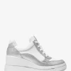 Emmy Glitter Embellished Leather Wedge Trainer Emmy Glitter Embellished Leather Wedge Trainer