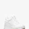 Emmy Leather and Mesh Wedge Trainer