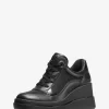 Emmy Leather and Mesh Wedge Trainer