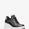 Emmy Signature Logo and Leather Wedge Trainer