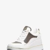 Emmy Signature Logo and Leather Wedge Trainer