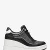 Emmy Signature Logo and Leather Wedge Trainer