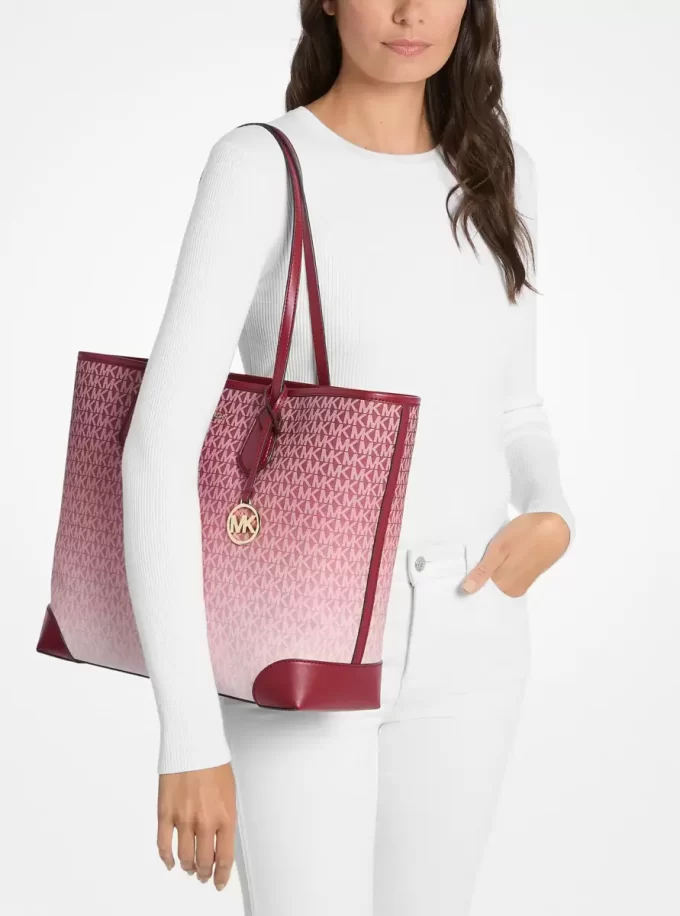Eva Large Ombré Signature Logo Tote Bag