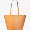 Flora Large Signature Logo and Leather Tote Bag