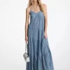 Floral Lace Tiered Slip Dress