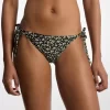 Floral Print Stretch Nylon Bikini Bottom