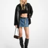 Frayed Denim Mini Skirt