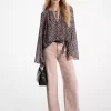 Garment-Dyed Wide Leg Jean