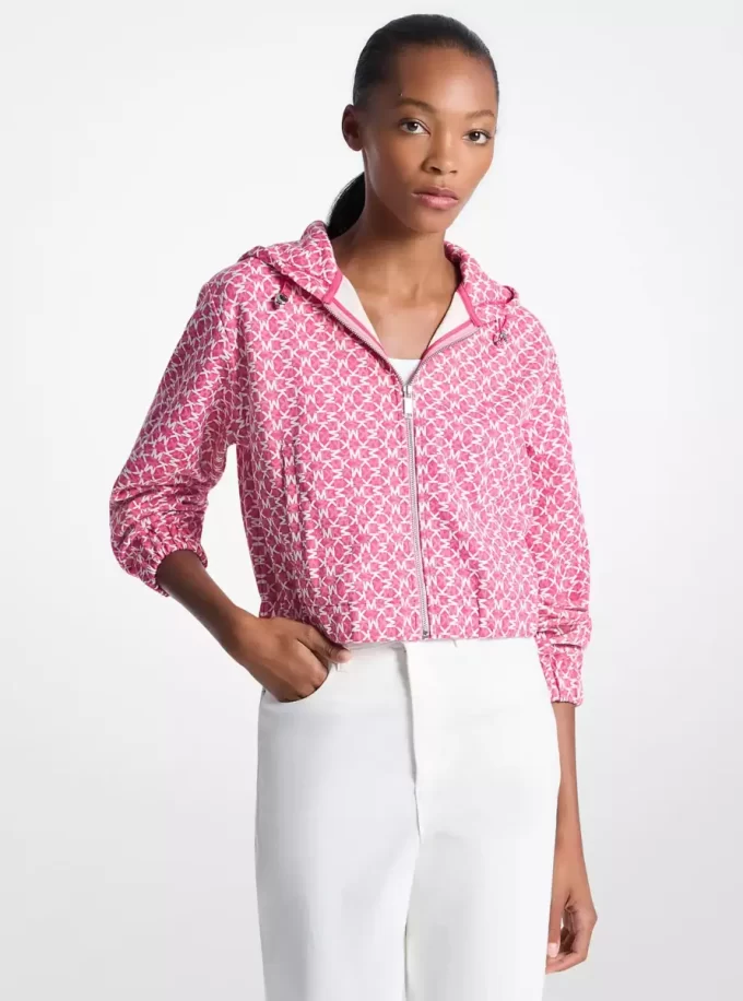 Graphic Logo Cotton Blend Jacket