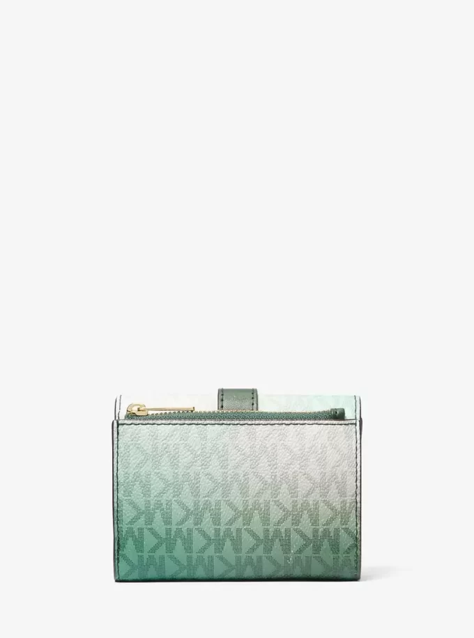 Greenwich Medium Ombré Signature Logo Tri-Fold Wallet