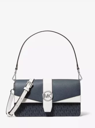 Greenwich Medium Signature Logo Convertible Shoulder Bag