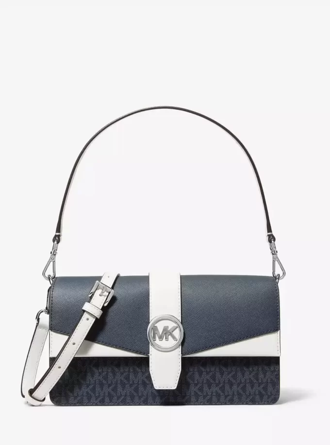 Greenwich Medium Signature Logo Convertible Shoulder Bag