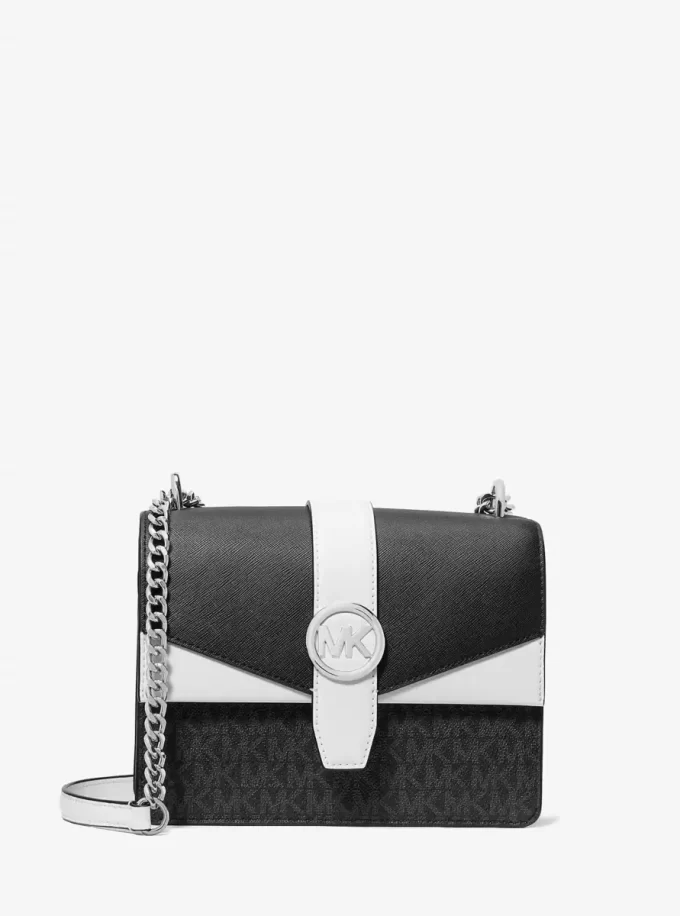 Greenwich Small Color-Block Signature Logo Crossbody Bag Greenwich Small Color-Block Signature Logo Crossbody Bag