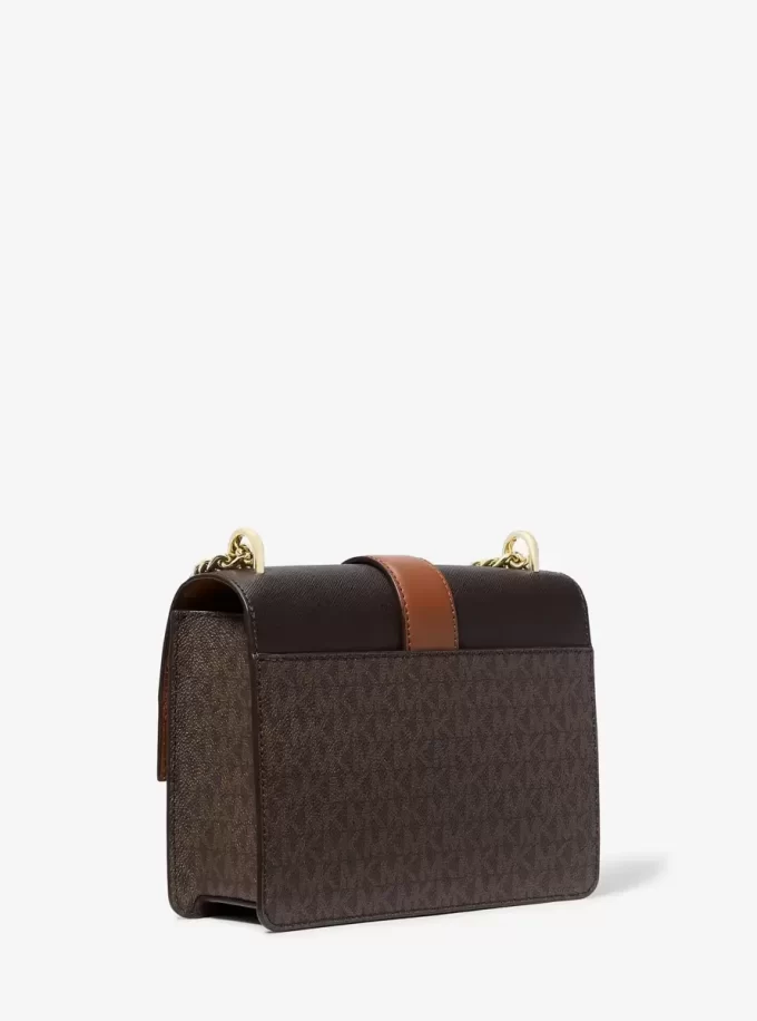 Greenwich Small Color-Block Signature Logo Crossbody Bag Greenwich Small Color-Block Signature Logo Crossbody Bag
