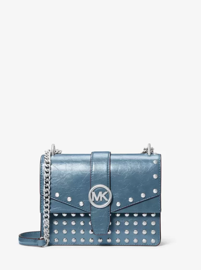 Greenwich Small Studded Distressed Crossbody Bag Greenwich Small Studded Distressed Crossbody Bag