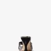Haisley Snake Embossed Leather Sandal