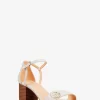 Hannah Signature Logo Block Heel Sandal