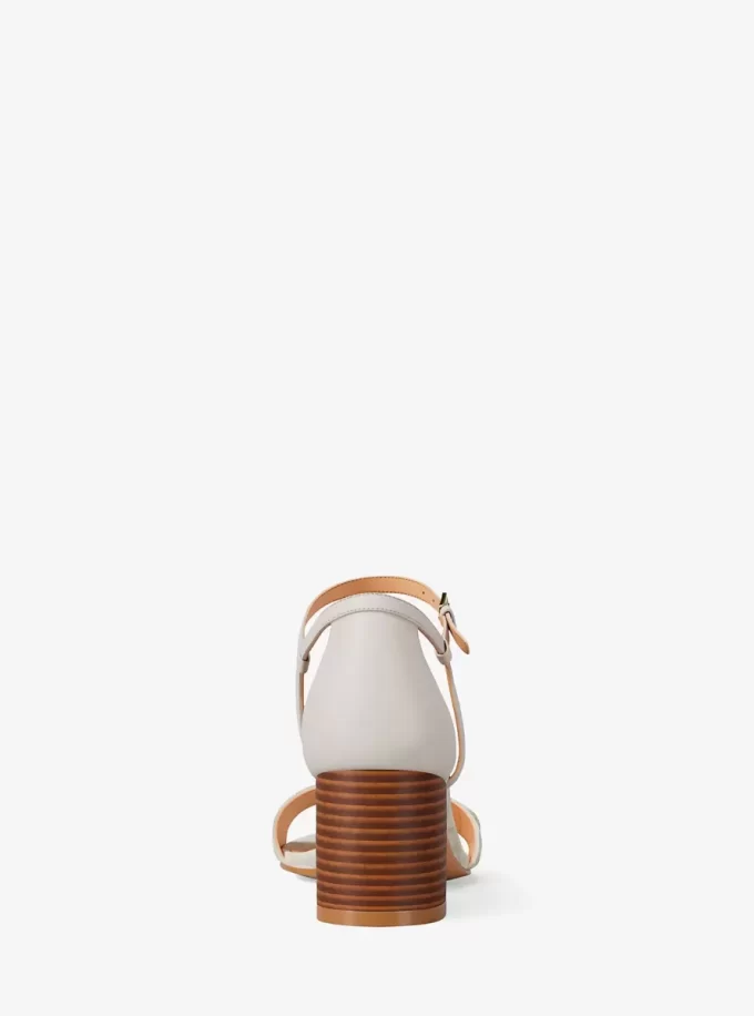 Hannah Signature Logo Block Heel Sandal