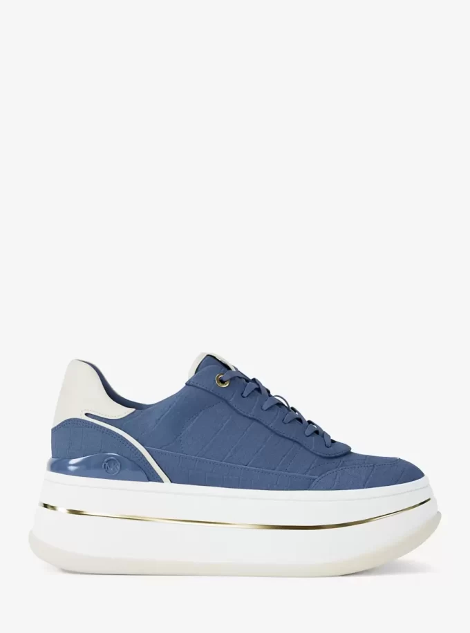 Hayes Crocodile Embossed Suede Platform Sneaker Hayes Crocodile Embossed Suede Platform Sneaker