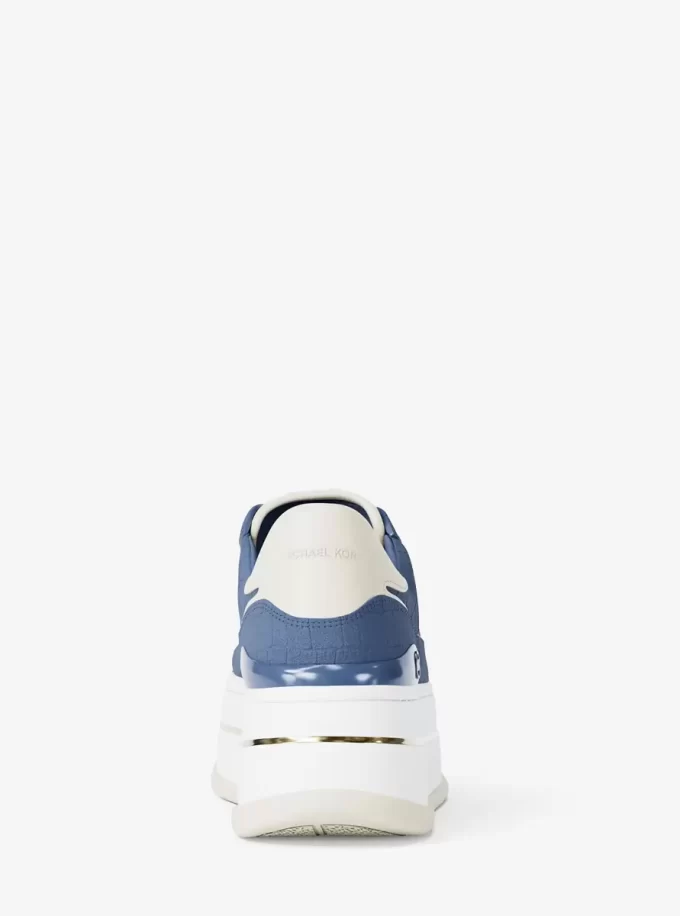 Hayes Crocodile Embossed Suede Platform Sneaker Hayes Crocodile Embossed Suede Platform Sneaker