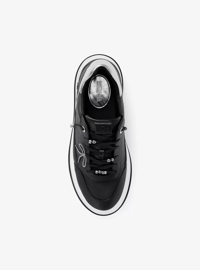 Hayes Embellished Leather Platform Sneaker