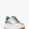 Hayes Embellished Metallic Leather Platform Sneaker