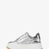 Hayes Embellished Metallic Leather Platform Sneaker