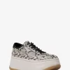 Hayes Snake Embossed Leather Platform Sneaker