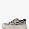 Hayes Snake Embossed Leather Platform Sneaker