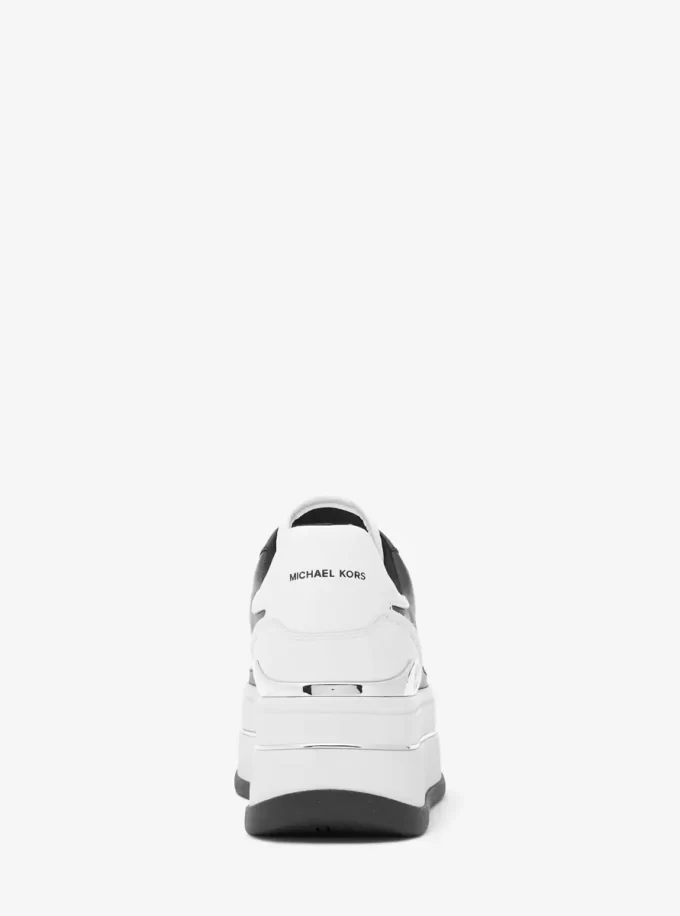 Hayes Two-Tone Leather Platform Sneaker
