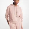 Heart Embroidered Cotton Blend Hoodie