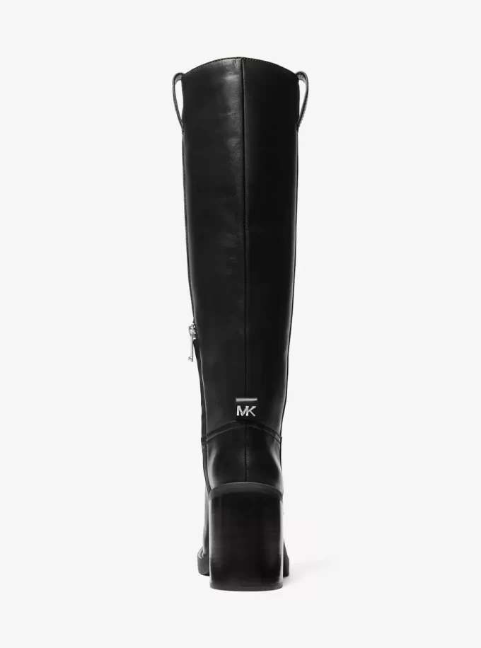 Houston Leather Block Heel Boot