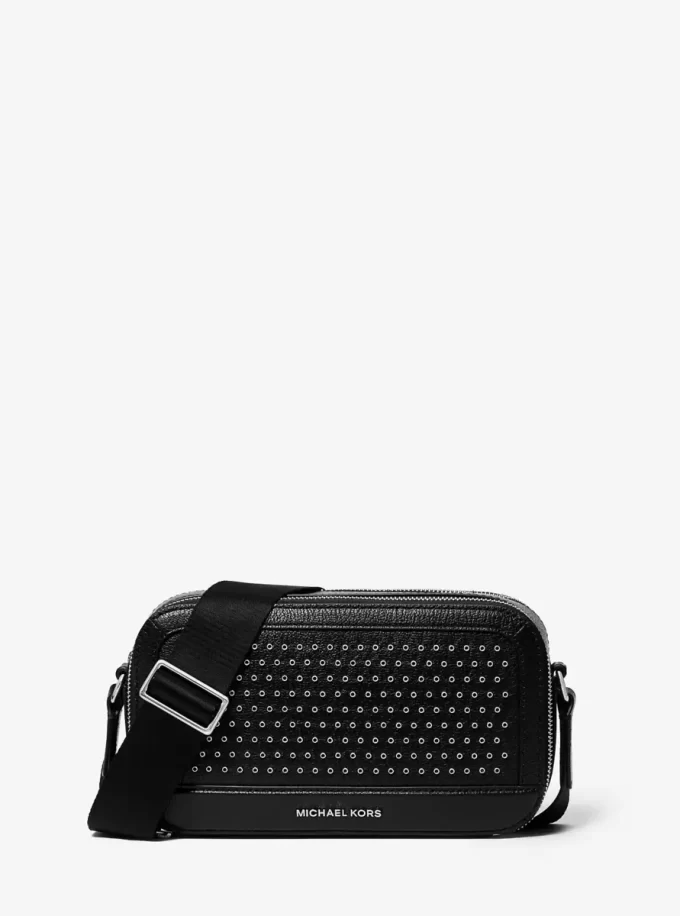 Hudson Grommeted Leather Crossbody Bag Hudson Grommeted Leather Crossbody Bag