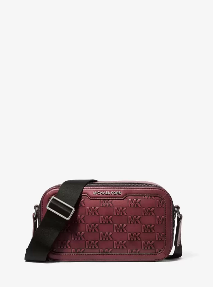 Hudson Logo Embossed Burnished Leather Crossbody Bag Hudson Logo Embossed Burnished Leather Crossbody Bag