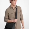 Hudson Small Pebbled Leather Messenger Bag