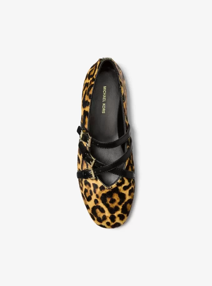 Indy Flex Leopard Print Calf Hair Ballet Flat Indy Flex Leopard Print Calf Hair Ballet Flat