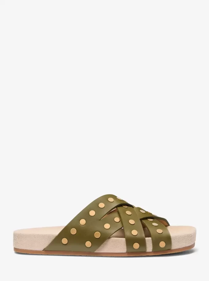 Irene Studded Leather Sandal