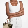 Jet Set Extra-Small Metallic Logo Debossed Convertible Tote Bag