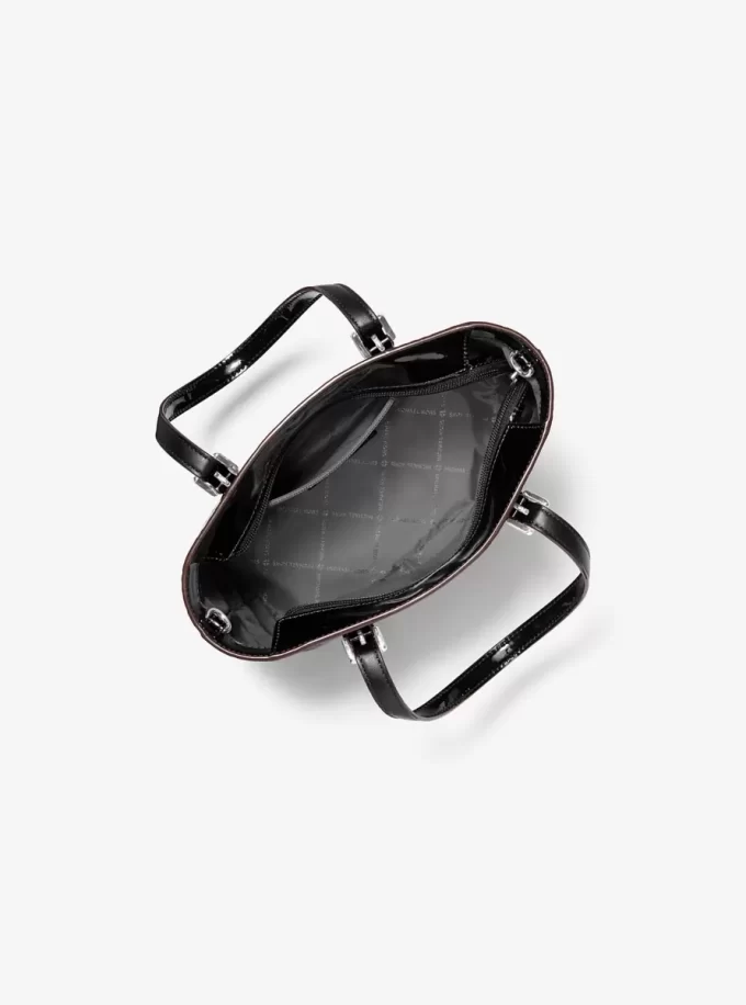Jet Set Extra-Small Patent Logo Debossed Convertible Tote Bag