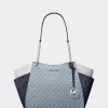 Jet Set Large Color-Block Signature Logo Shoulder Bag Jet Set Large Color-Block Signature Logo Shoulder Bag