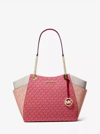 Jet Set Large Color-Block Signature Logo Tote Bag Jet Set Large Color-Block Signature Logo Tote Bag