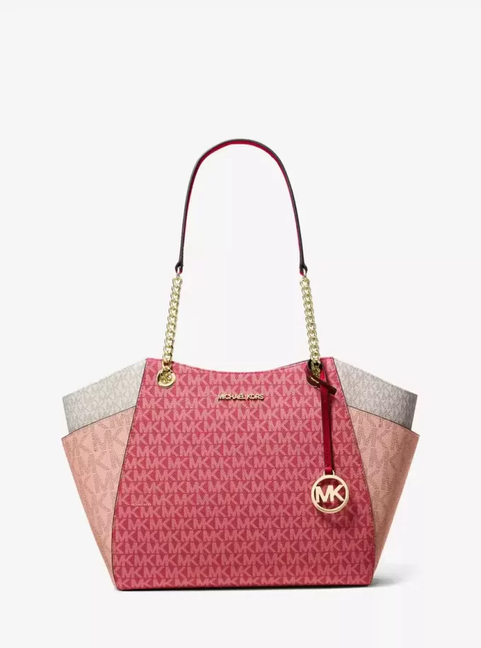Jet Set Large Color-Block Signature Logo Tote Bag Jet Set Large Color-Block Signature Logo Tote Bag