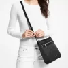 Jet Set Large Logo Print Woven Crossbody Bag