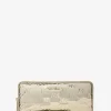 Jet Set Large Metallic Logo Debossed Continental Wallet