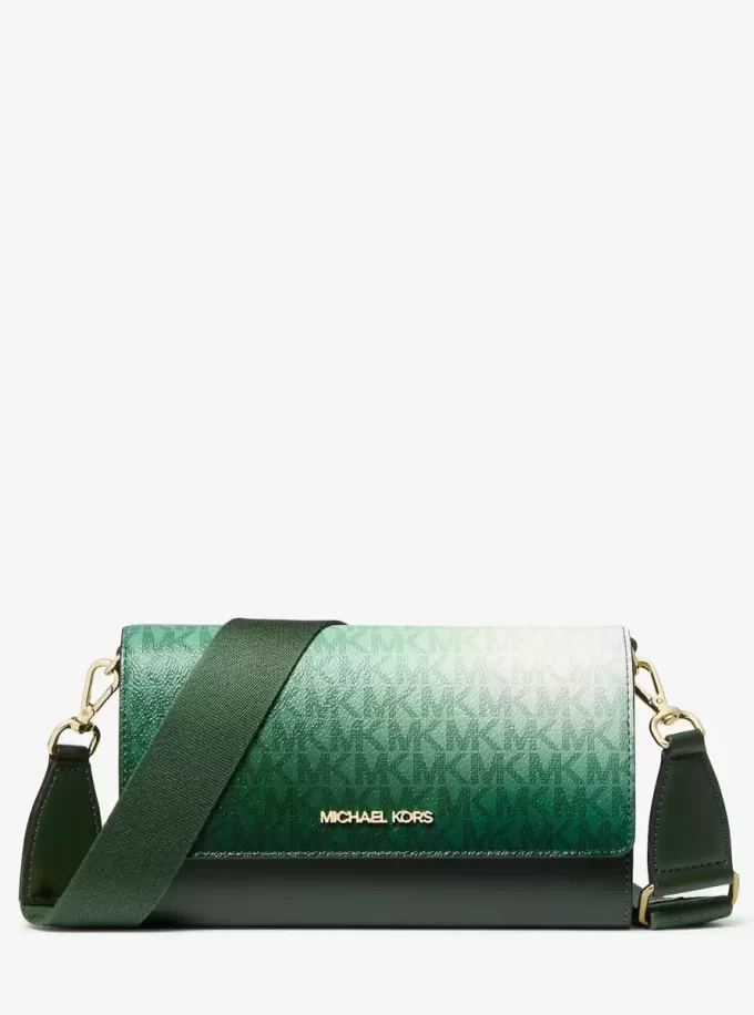 Jet Set Large Ombré Signature Logo Crossbody Bag