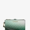 Jet Set Large Ombré Signature Logo Wristlet
