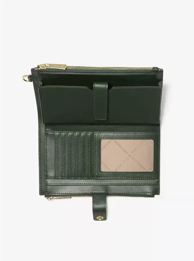 Jet Set Large Ombré Signature Logo Wristlet