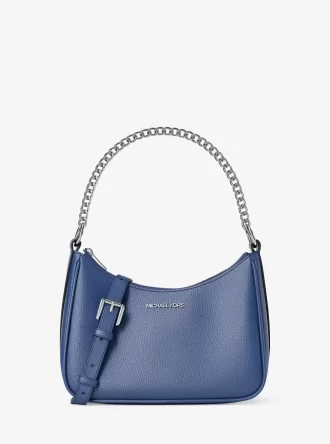 Jet Set Large Pebbled Leather Convertible Crossbody Bag